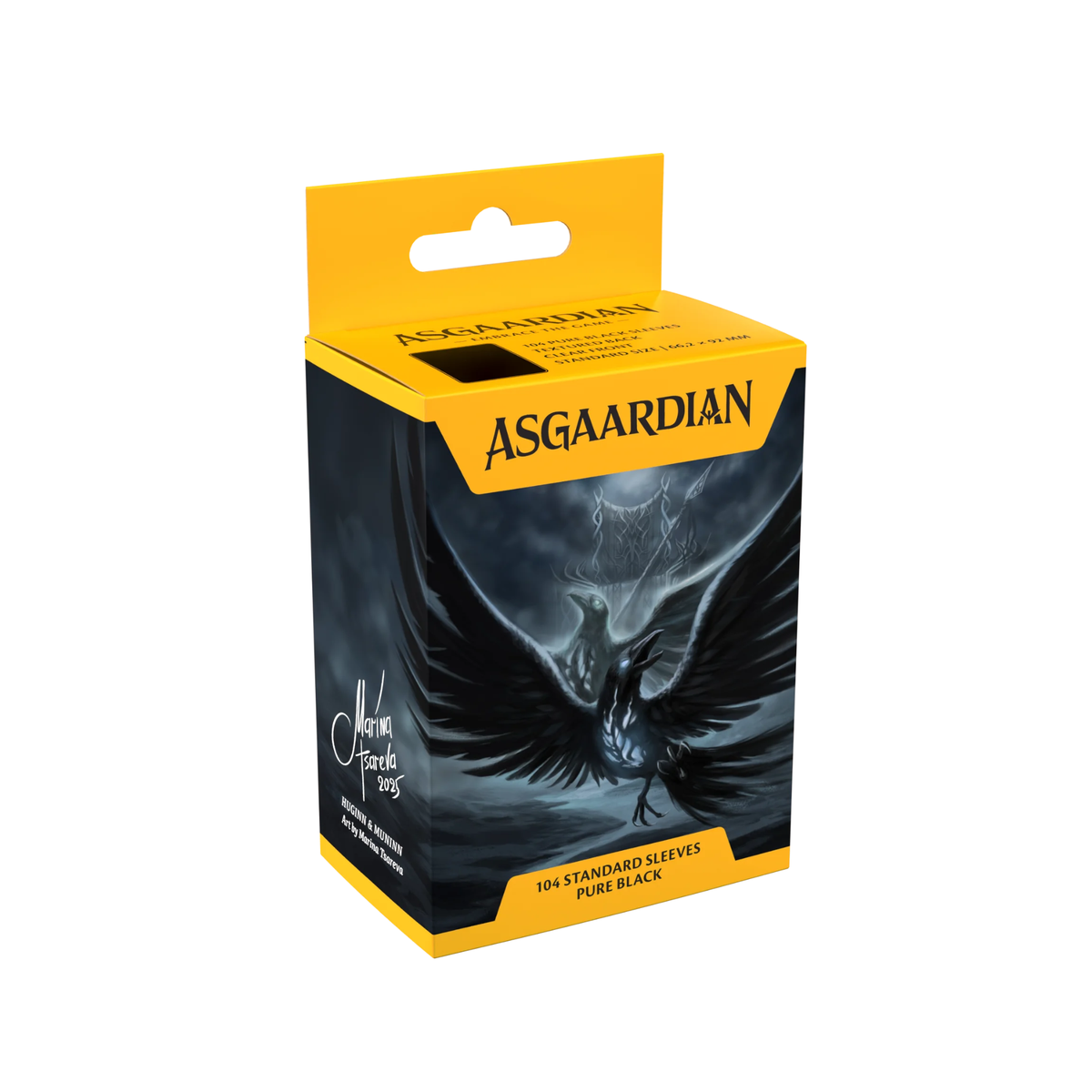 Asgaardian Matte Standard Sleeves – HUGINN & MUNINN “Pure Black” (104pcs)