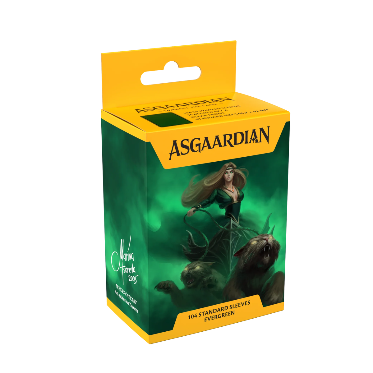 Asgaardian Matte Standard Sleeves – FREYA’S CATCART “Evergreen” (104pcs)