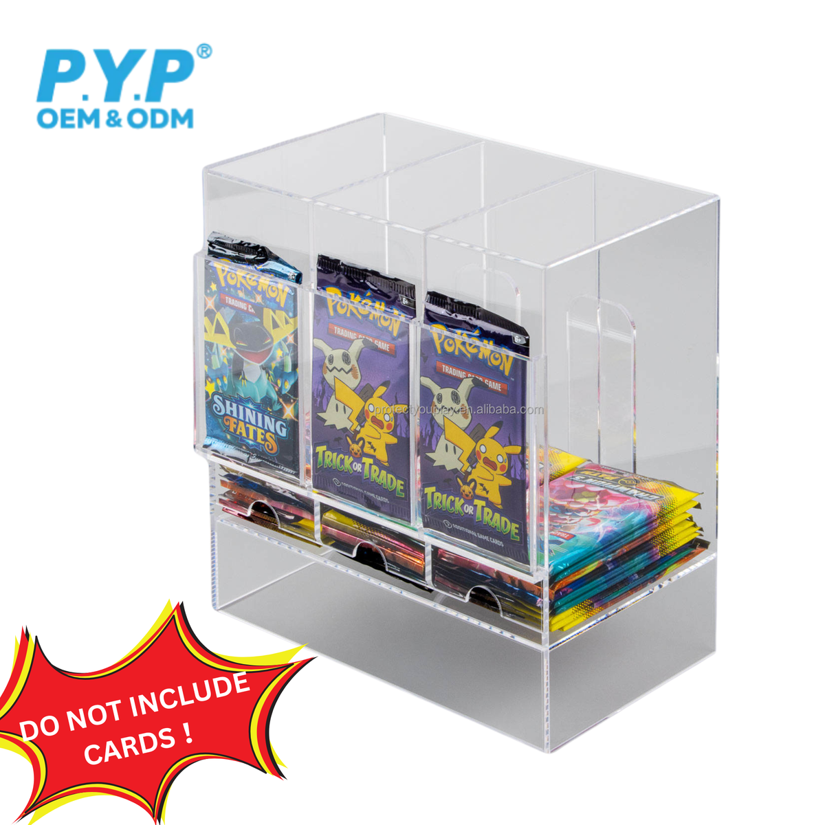 PYP 3-Slot Booster Pack Dispenser Acrylic Case