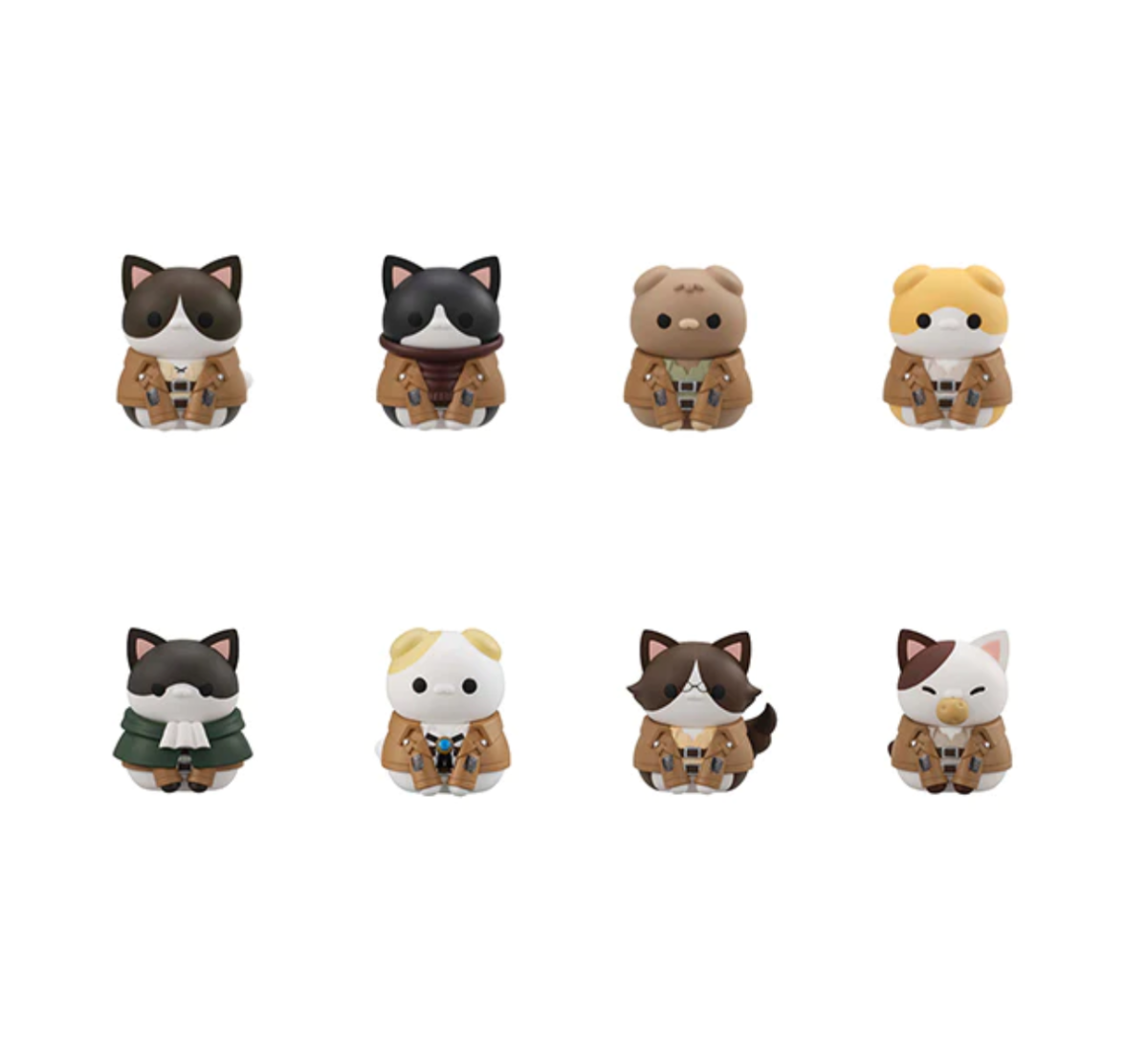Attack On Tinyan Mega Cat Project Gathering Scout Regiment Danyan!-Whole Box (8pcs)-MegaHouse-Ace Cards & Collectibles
