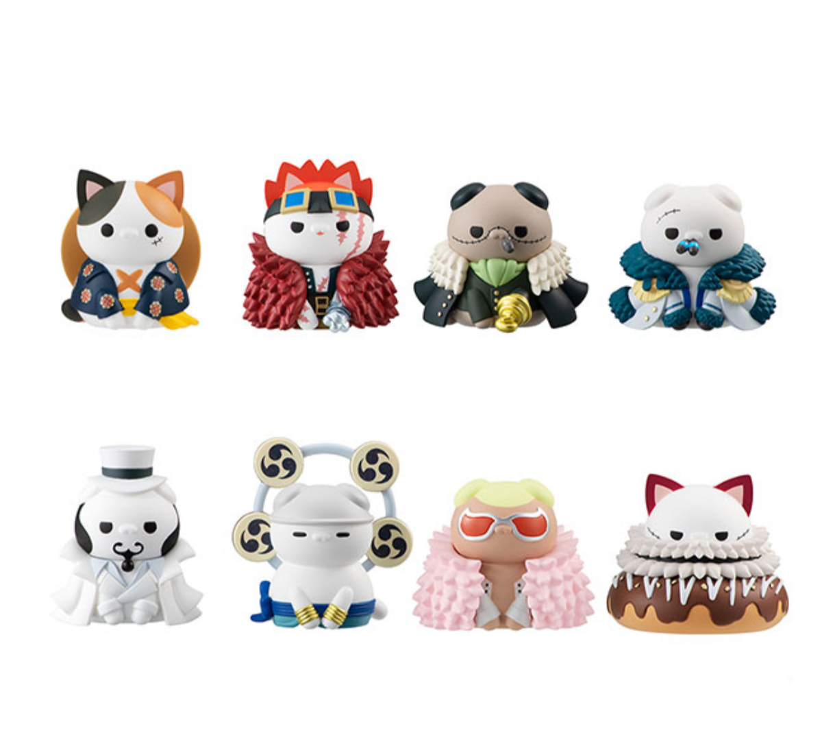 One Piece: NyanPieceNyan! Mega Cat Project Luffy with Rivals Series-Whole Box (8pcs)-MegaHouse-Ace Cards & Collectibles