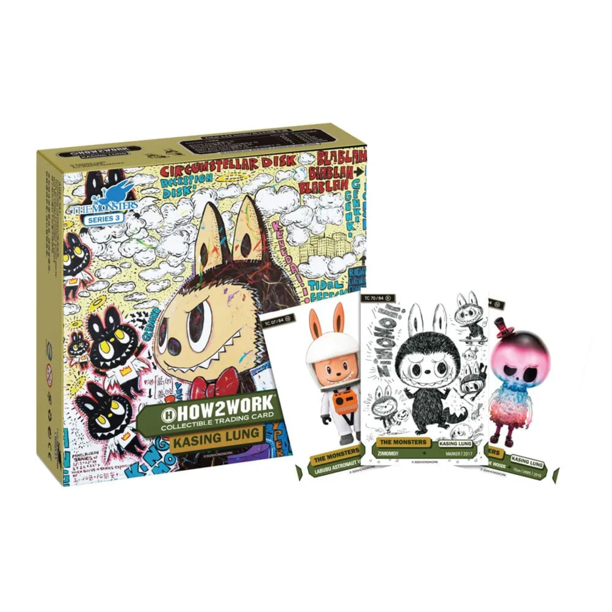 How2work Labubu Collectible Chrome Trading Cards The Monsters Series 3