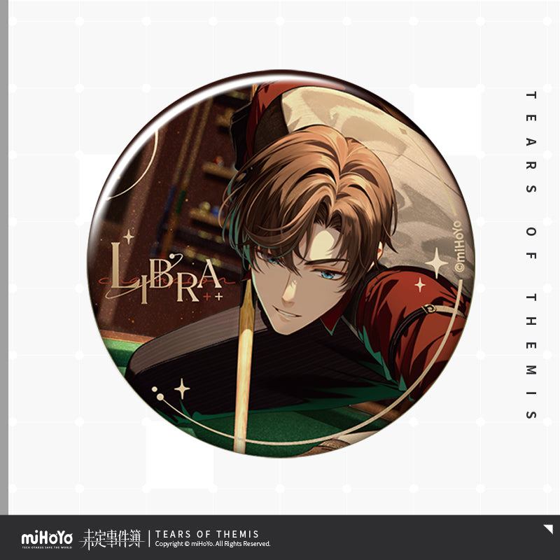 miHoYo Tears of Themis "Cue the Champion" Series Zuo Ran Tin Badge and Square Tin Badge