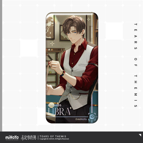 miHoYo Tears of Themis "Cue the Champion" Series Zuo Ran Tin Badge and Square Tin Badge