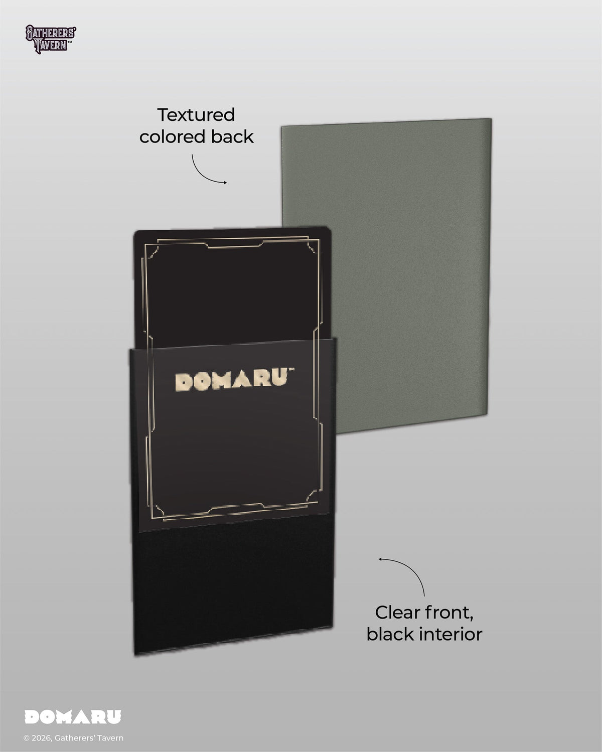 DOMARU Regular Standard Size Fit Sleeves "Gargoyle Grey"