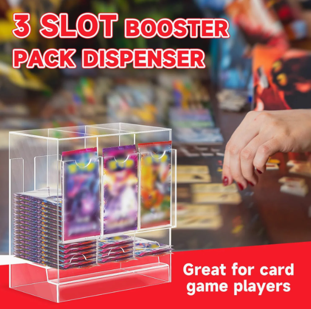 PYP 3-Slot Booster Pack Dispenser Acrylic Case