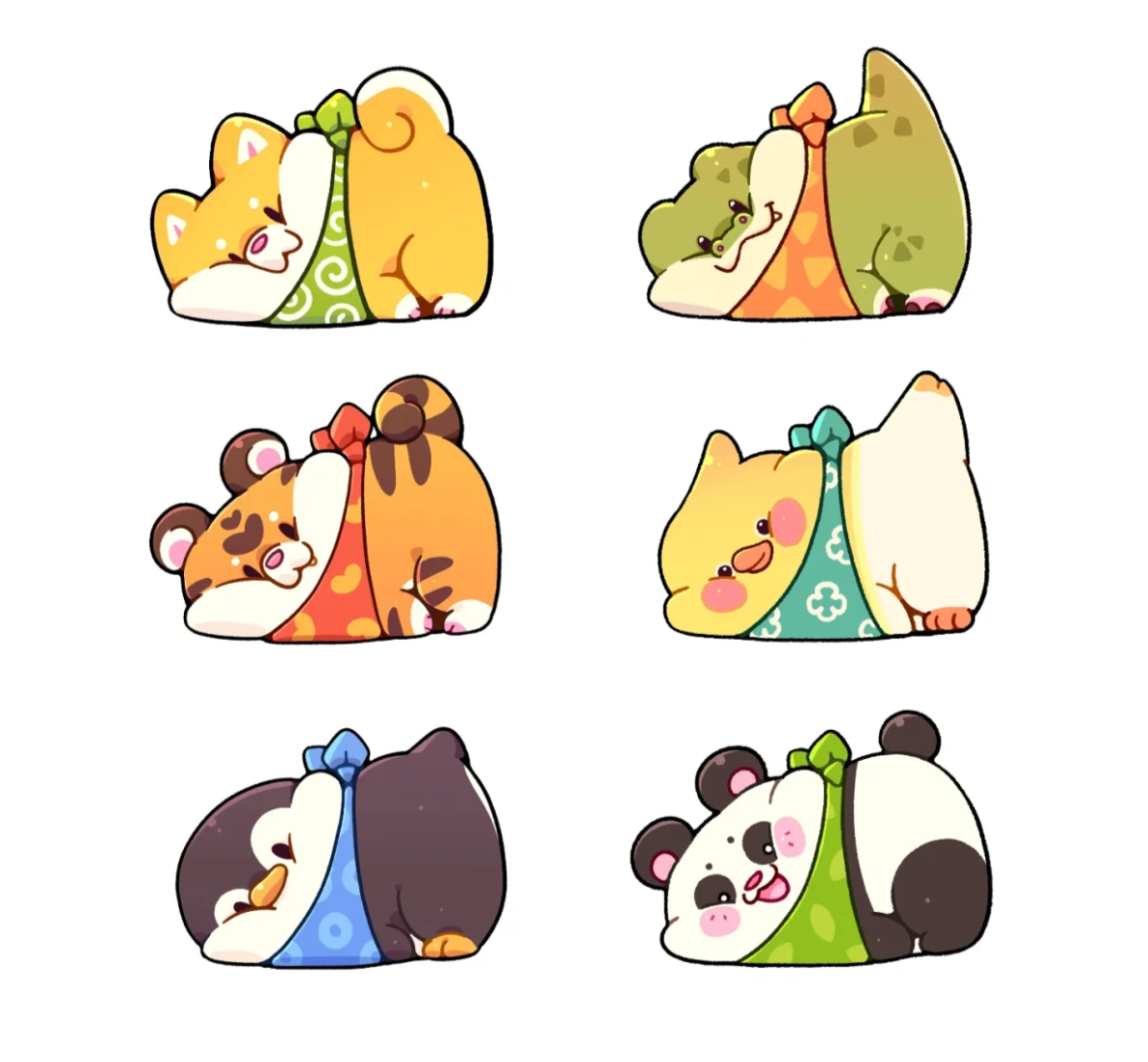 Cute Baby Zoo Pa Pa Series-Display Box (6pcs)-Shantou Tiger Shark Technology-Ace Cards & Collectibles