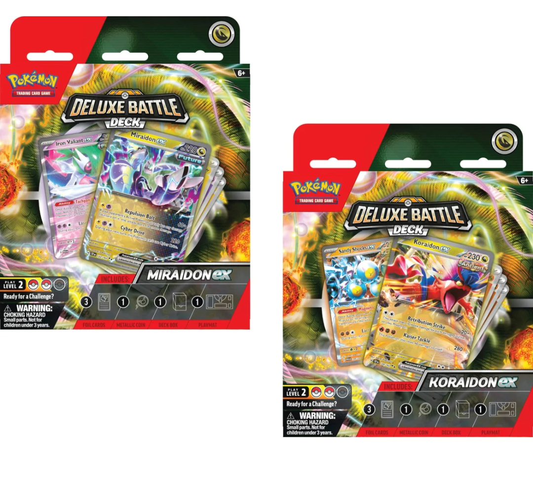 Pokémon TCG: August Deluxe Battle Deck Miraidon/ Koraidon EX-Both-Design-The Pokémon Company International-Ace Cards & Collectibles