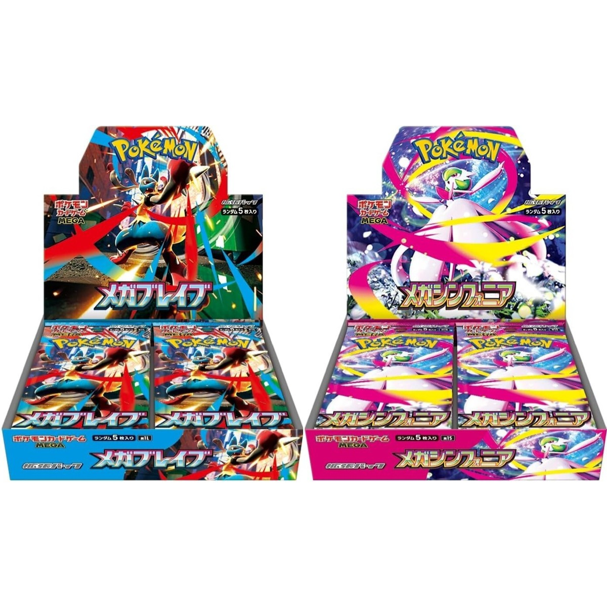 Pokemon TCG: Mega Booster M1L & M1S "Mega Brave / Mega Symphonia" (Japanese)-M1L Box with Shrink-The Pokémon Company International-Ace Cards & Collectibles