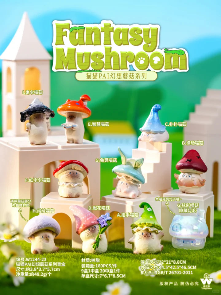 Meow Pal Fantasy Mushroom Blind Box-Single Box (Random)-ThingsWoo-Ace Cards & Collectibles