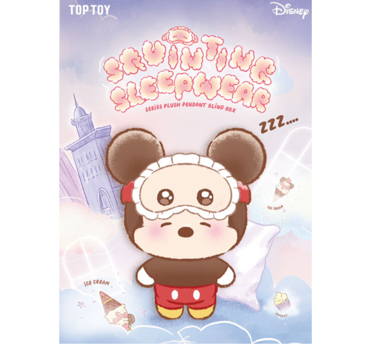 TopToy x Disney Squinting Sleepwear Series Plush Pendant Blind Box-Single Box (Random)-TopToy-Ace Cards & Collectibles