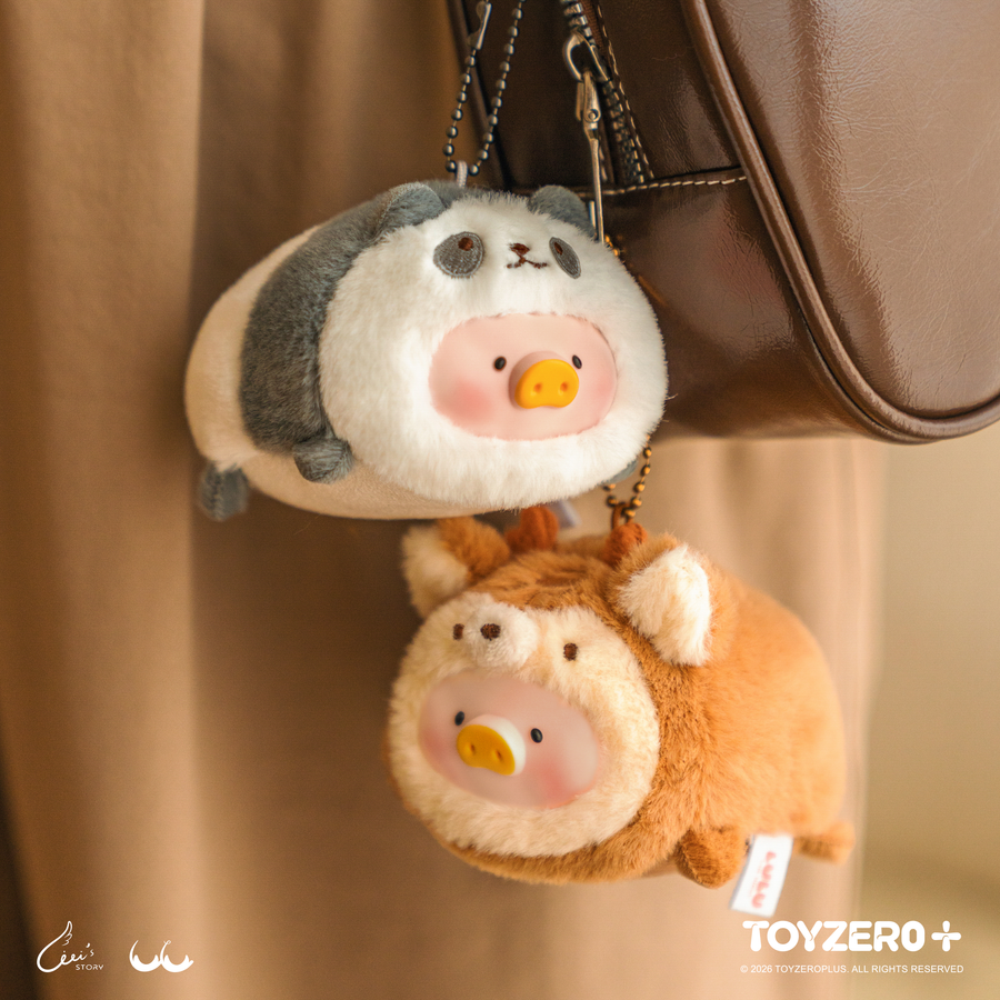 ToyZeroPlus Lulu The Piggy Animal Party V2 Stick together PVC Face Plush Keychain-Single Box (Random)-ToyZeroPlus-Ace Cards & Collectibles