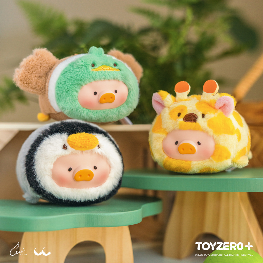 ToyZeroPlus Lulu The Piggy Animal Party V2 Stick together PVC Face Plush Keychain-Single Box (Random)-ToyZeroPlus-Ace Cards & Collectibles