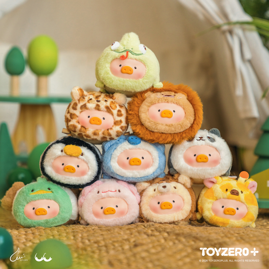 ToyZeroPlus Lulu The Piggy Animal Party V2 Stick together PVC Face Plush Keychain-Single Box (Random)-ToyZeroPlus-Ace Cards & Collectibles