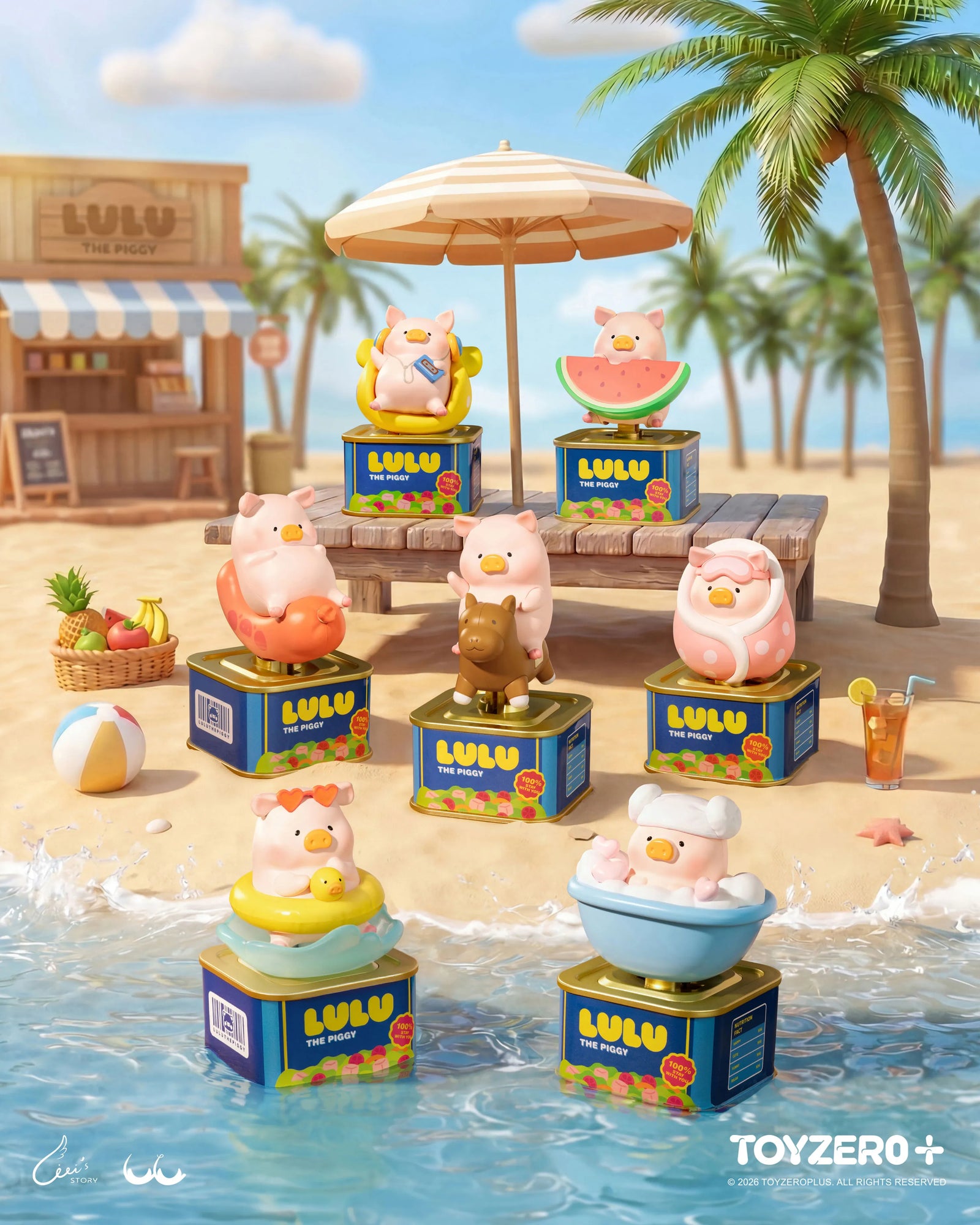 ToyZeroPlus x Lulu The Piggy "Holiday Series Solar Motion" Series Blind Box-Single Box (Random)-ToyZeroPlus-Ace Cards & Collectibles
