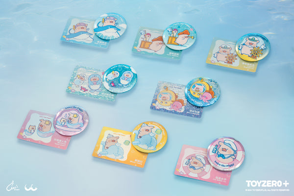 ToyZeroPlus x Lulu The Piggy Ocean Tinplate Badge (Random)-Single Pack (Random)-ToyZeroPlus-Ace Cards & Collectibles