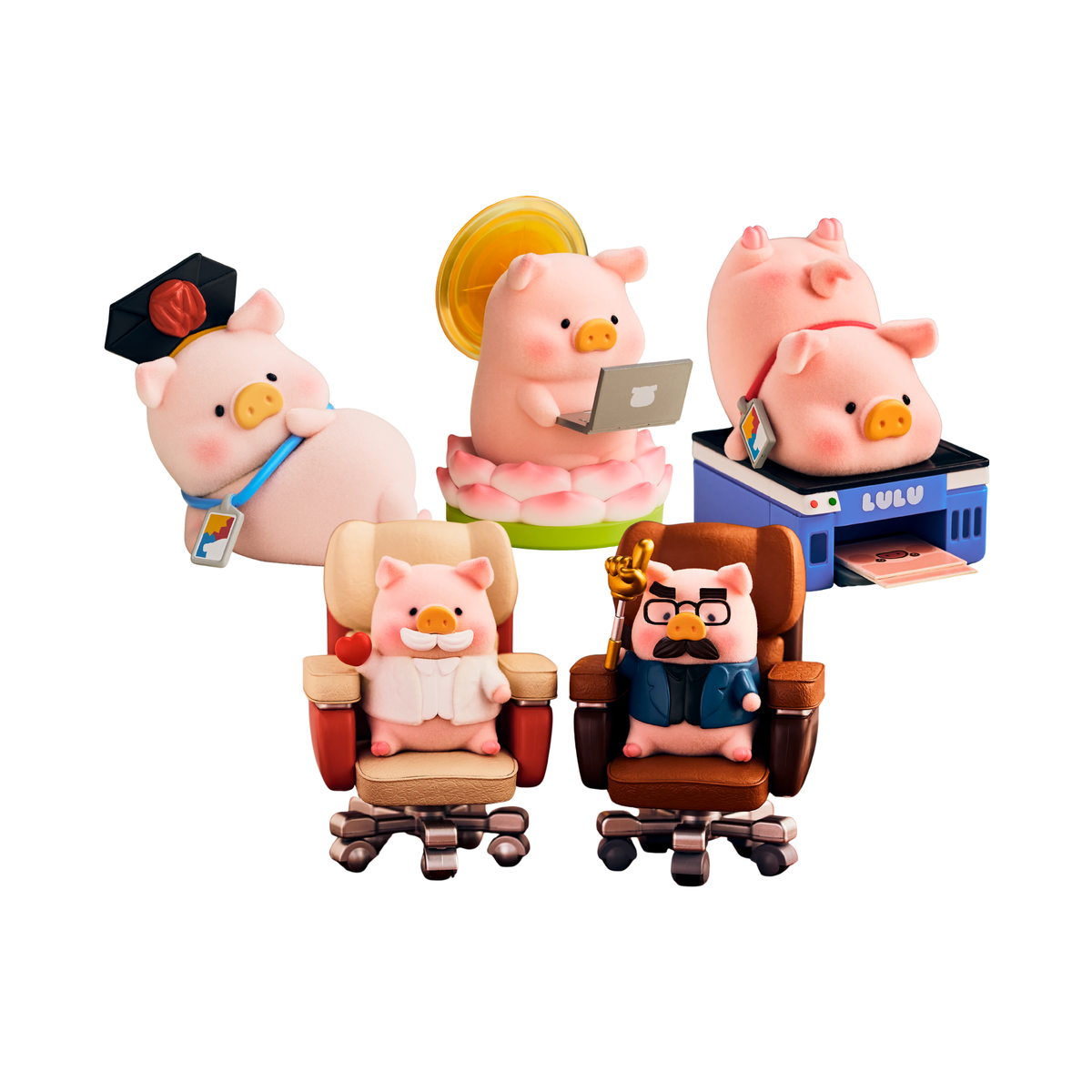 ToyZeroPlus x Lulu The Piggy "Too Much Pig Work To Do" Series Blind Box-Whole Box (8pcs)-ToyZeroPlus-Ace Cards & Collectibles