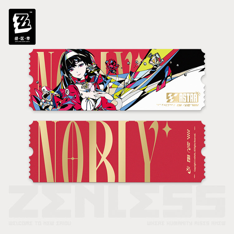 Zenless Zone Zero Stars of Lyra Series Starlight Astra Yao Collection Ticket Stub Set