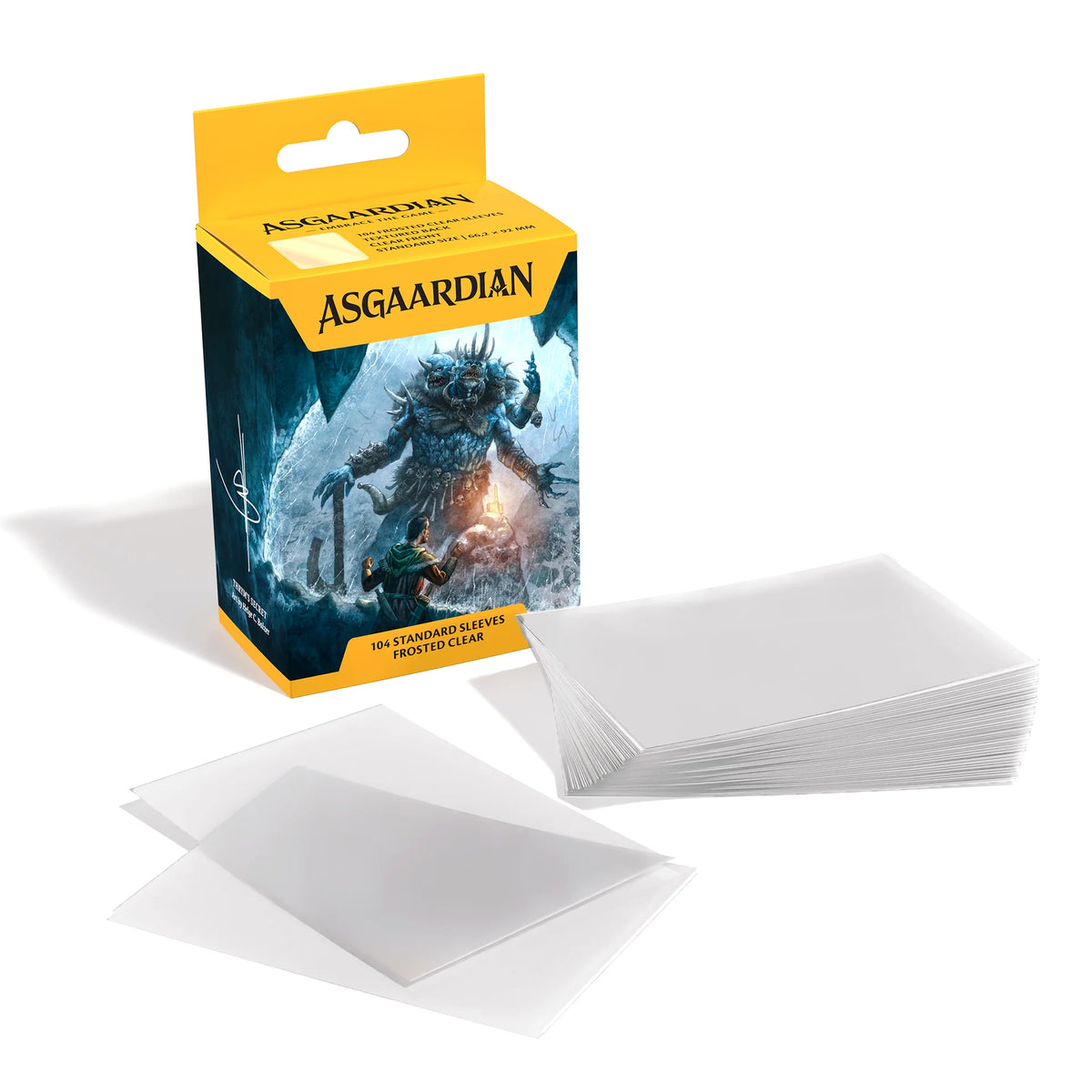 Asgaardian Matte Standard Sleeves – Thrym’s Secret “Frosted Clear” (104pcs)