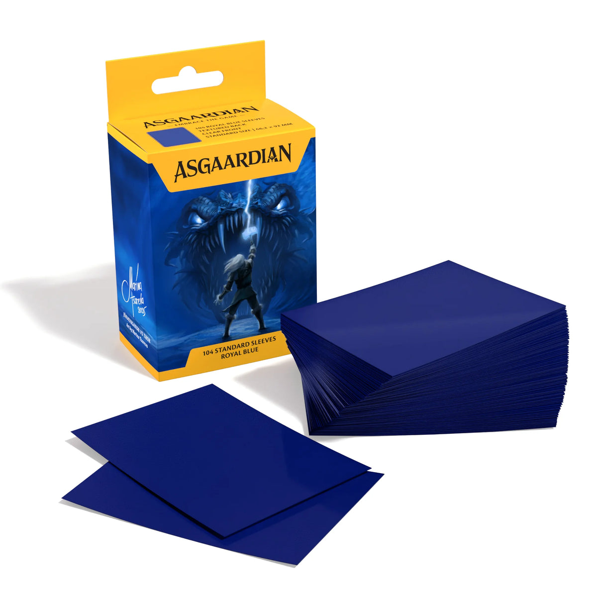 Asgaardian Matte Standard Sleeves – JÖRMUNGANDR THE SHADOW “Royal Blue” (104pcs)