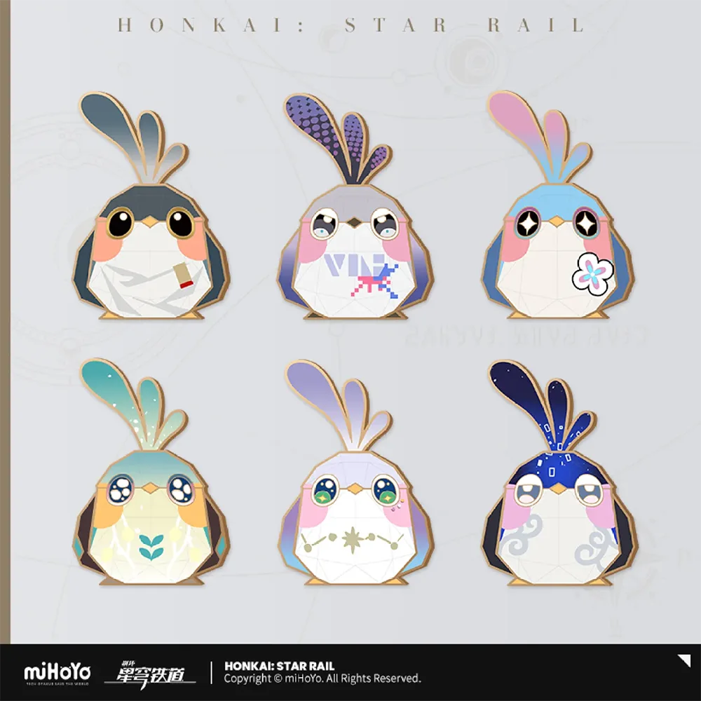 Honkai: Star Rail Origami Bird Clash Metal Bookmark