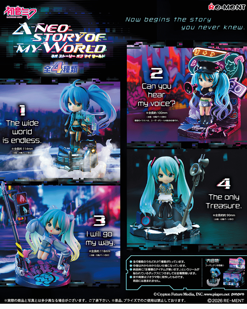 Re-ment Hatsune Miku A Neo Story Of My World Complete BOX