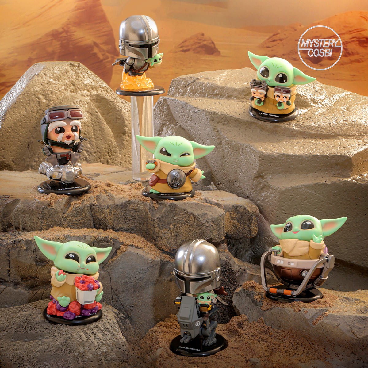 The Mandalorian & Grogu Cosbi Bubble-Head Series