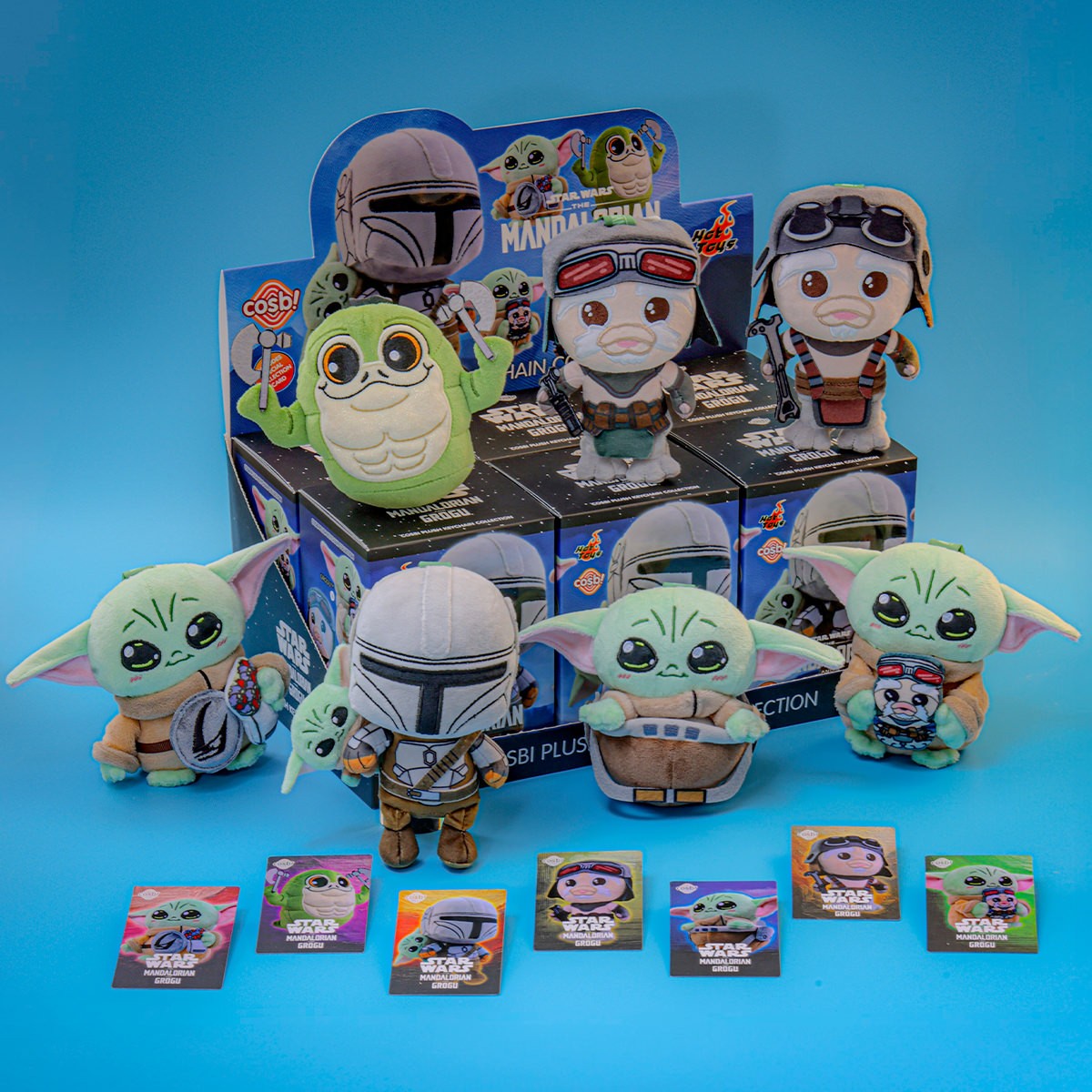The Mandalorian and Grogu Cosbi Plush Keychain Collection