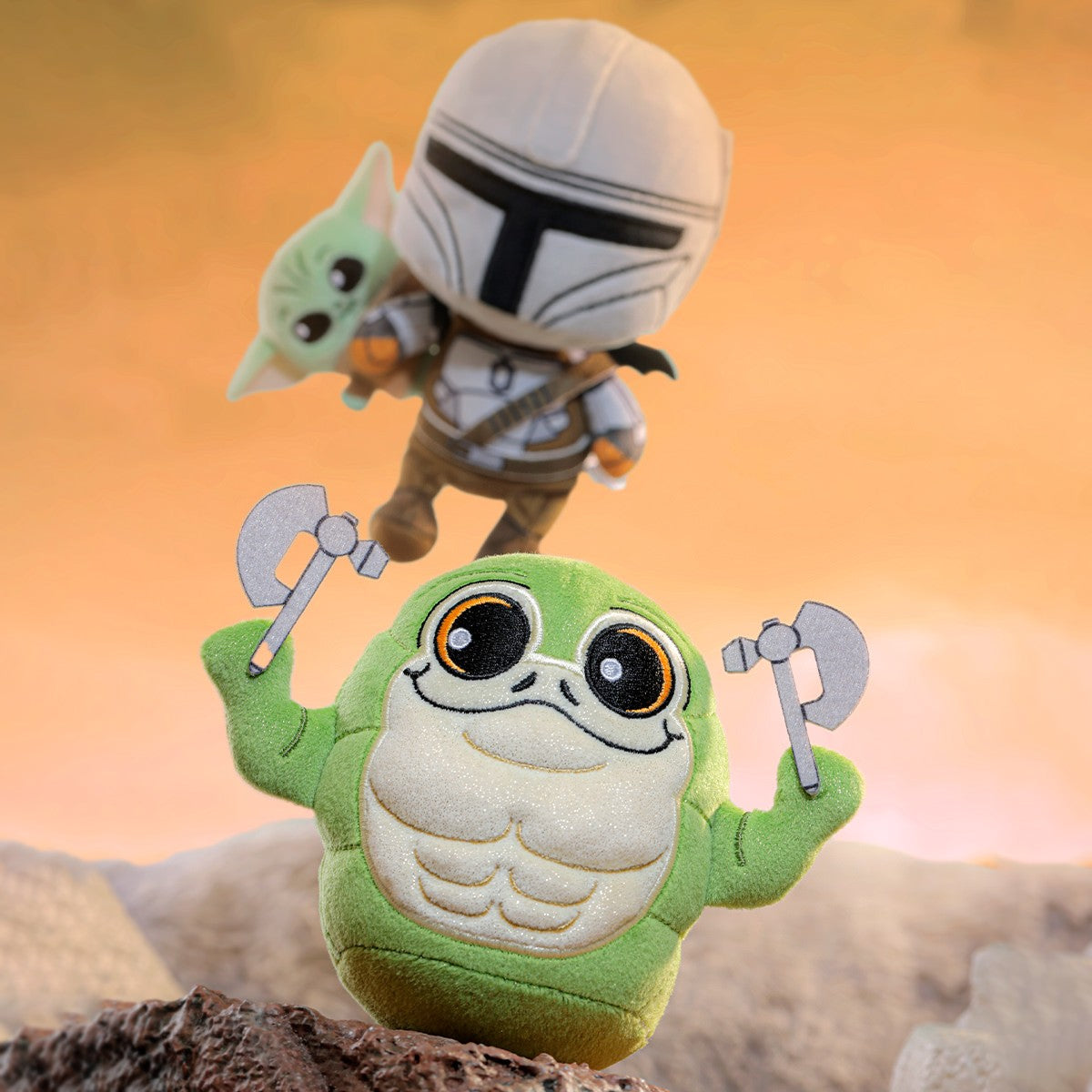 The Mandalorian and Grogu Cosbi Plush Keychain Collection