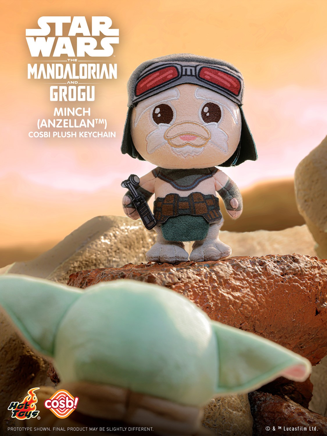 The Mandalorian and Grogu Cosbi Plush Keychain Collection