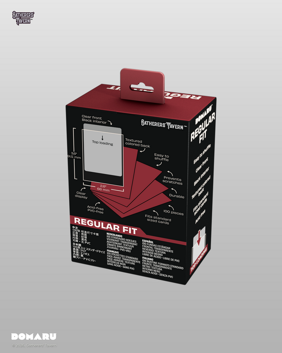 DOMARU Regular Standard Size Fit Sleeves "Imperial Red"