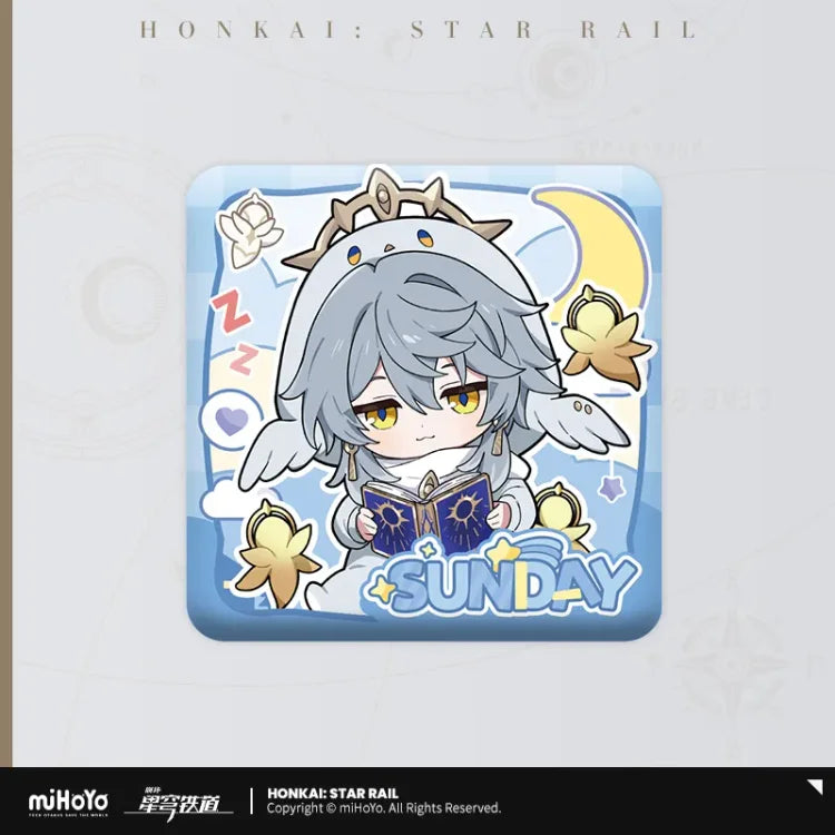 Honkai: Star Rail Boys Dorm Series Chibi Version Square Badge-Jingyuan-miHoYo-Ace Cards & Collectibles