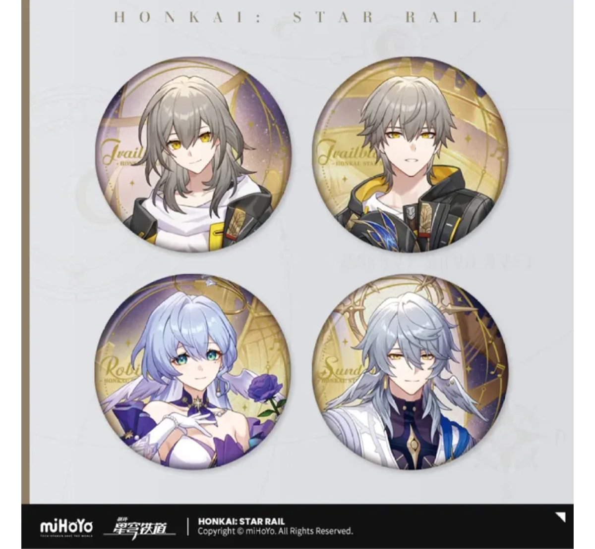 Honkai: Star Rail Hoyoland 2024 Badge-Sunday-miHoYo-Ace Cards & Collectibles