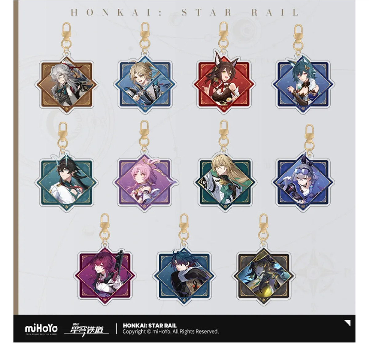 Honkai: Star Rail Interstellar Journey Acrylic Keychain-Jing Yuan-miHoYo-Ace Cards & Collectibles