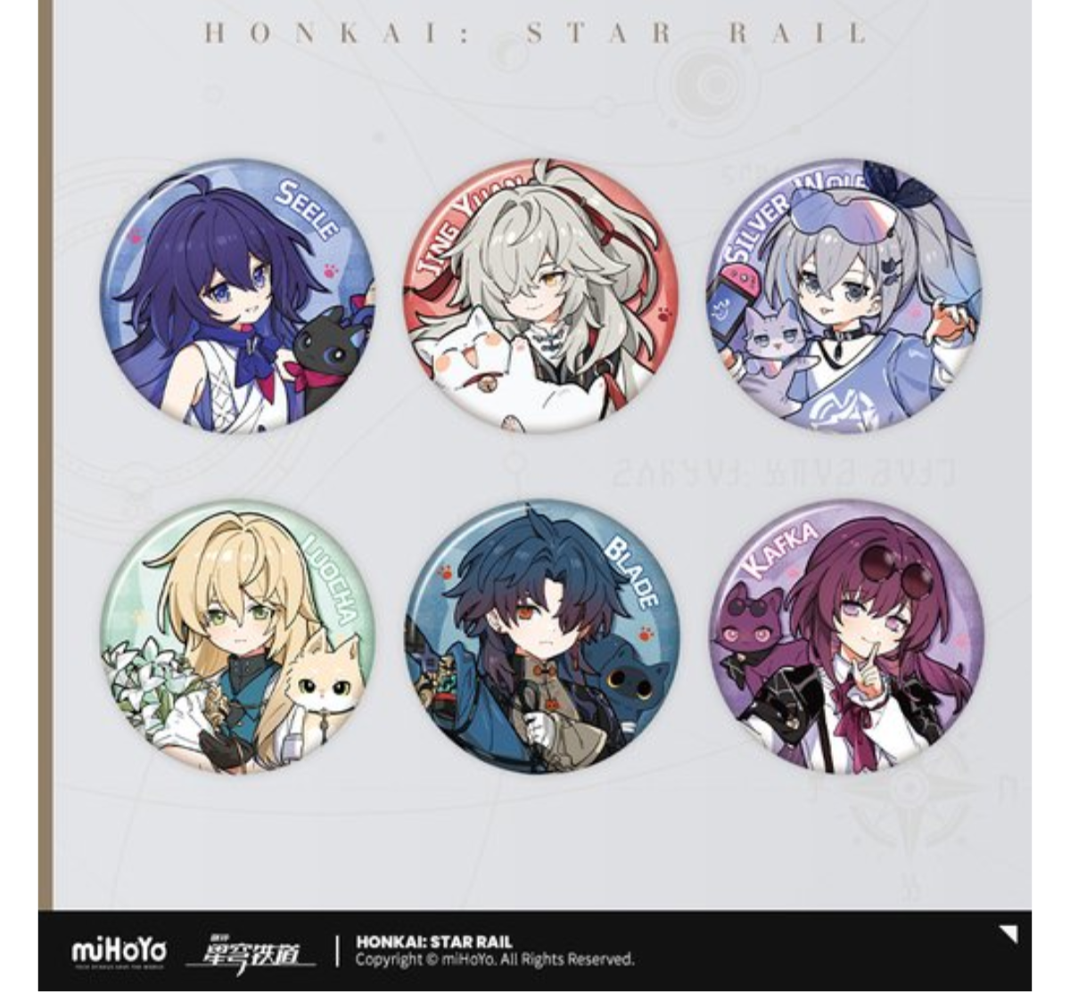 Honkai: Star Rail Little Cat Tin Badge-Kafka-miHoYo-Ace Cards & Collectibles