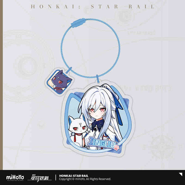 Honkai: Star Rail Little Kitty Acrylic Keychain-Jingliu-miHoYo-Ace Cards & Collectibles