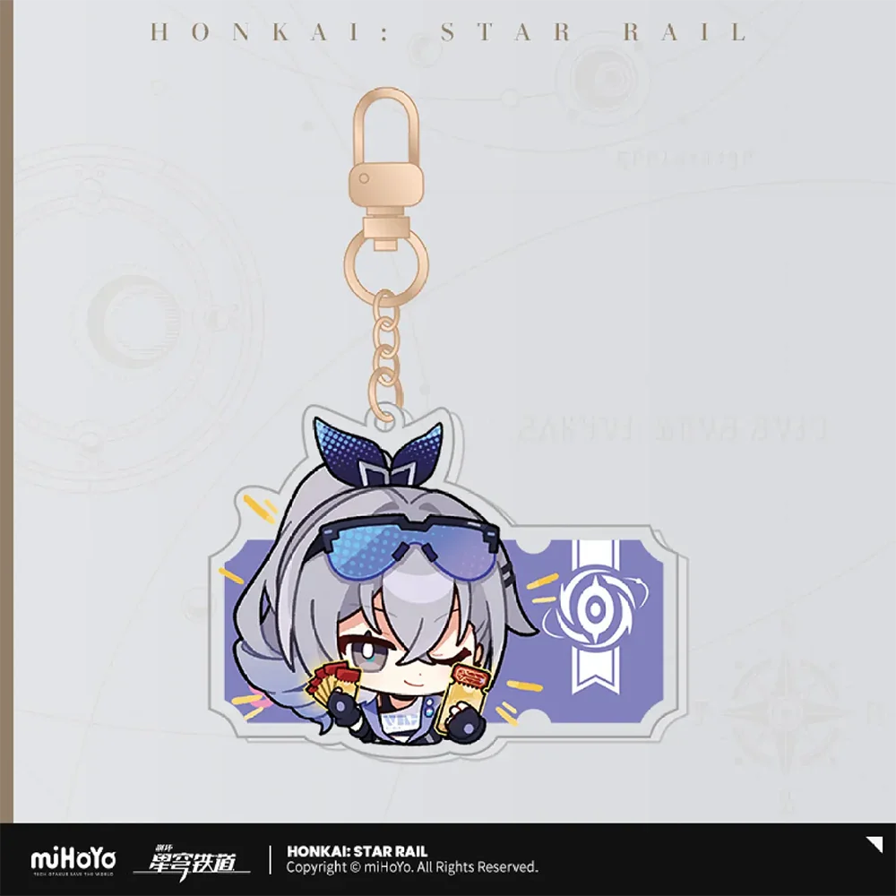 Honkai: Star Rail Pom-Pom Gallery Sticker Keychain-Silver Wolf-miHoYo-Ace Cards &amp; Collectibles