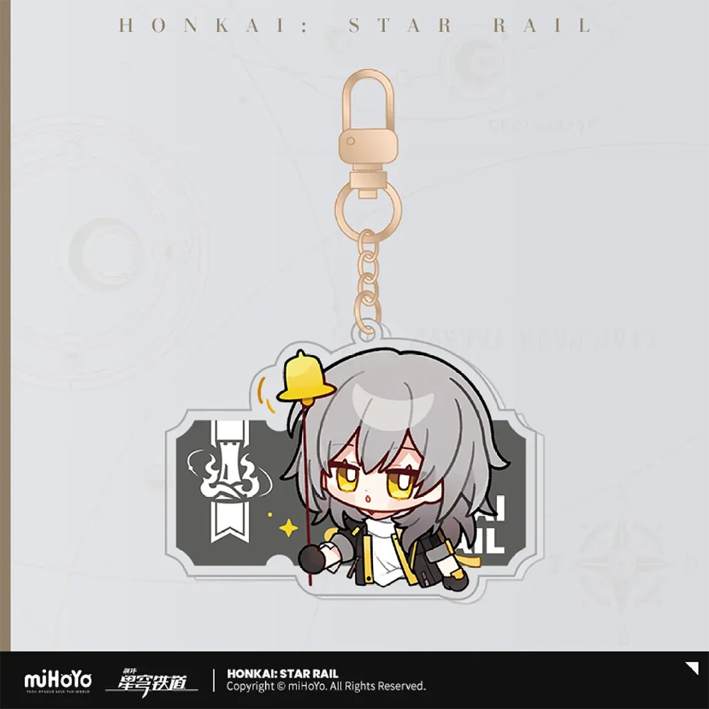 Honkai: Star Rail Pom-Pom Gallery Sticker Keychain-Trailblazer/F-miHoYo-Ace Cards &amp; Collectibles