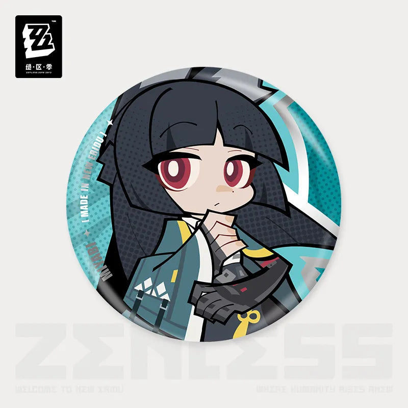 Zenless Zone Zero Ridu Chibi Badge – Hollow Special Operations Section 6-Miyabi-miHoYo-Ace Cards & Collectibles