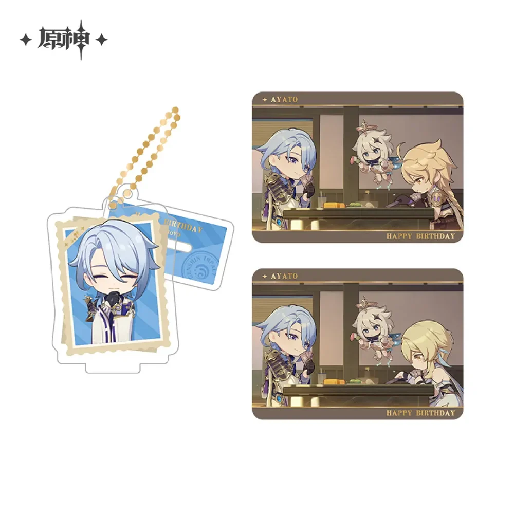 miHoYo Genshin Impact Capturing the Good Times Acrylic Stand & Card Set-Ayato-miHoYo-Ace Cards & Collectibles