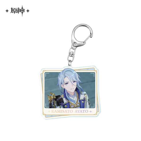 miHoYo Genshin Impact Character PV Acrylic Keychain-Ayato-miHoYo-Ace Cards &amp; Collectibles