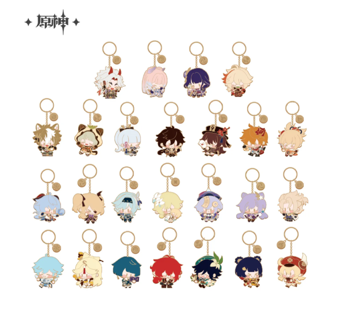 miHoYo Genshin Impact Chibi Characters Metalic Keychain-Shogun-miHoYo-Ace Cards & Collectibles