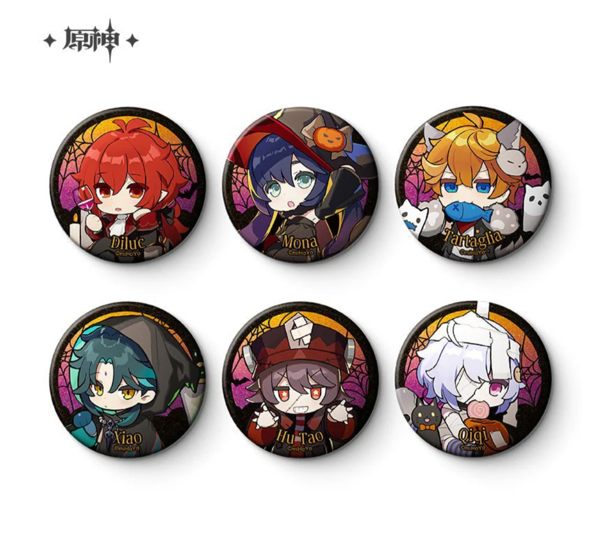 miHoYo Genshin Impact Halloween Themed Chibi Character Badge-Diluc-miHoYo-Ace Cards & Collectibles