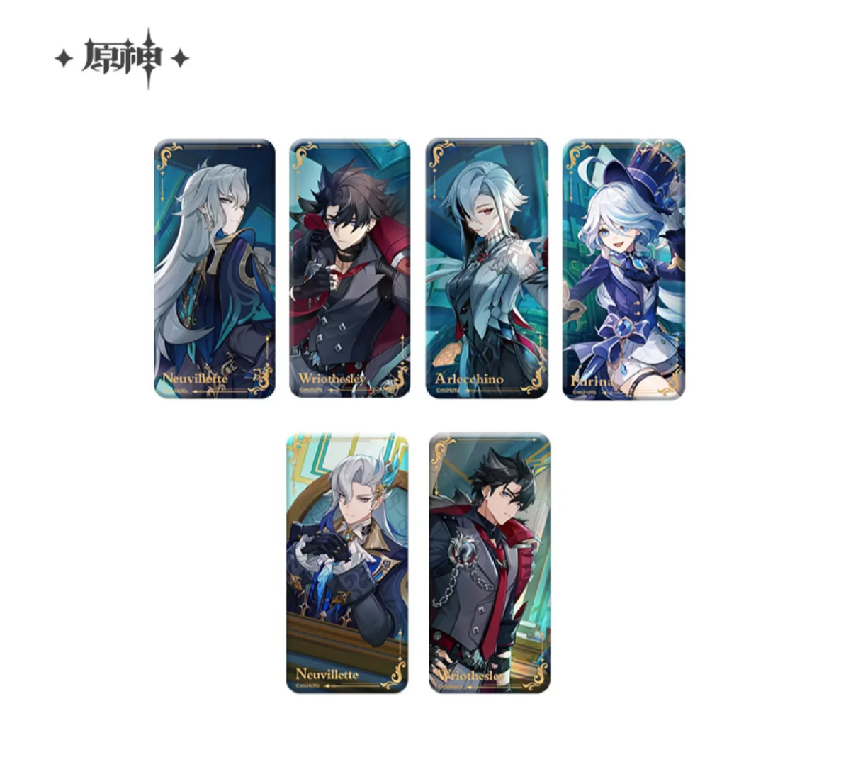 miHoYo Genshin Impact "To the Stars Shining in the Depths" Character Badge Series-Neuvillette-A-miHoYo-Ace Cards & Collectibles