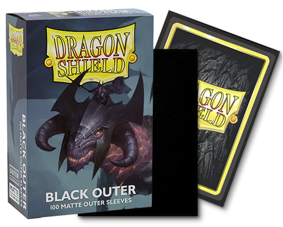 Dragon Shield Sleeve Outer Standard Size 100pcs &quot;Matte Black&quot;