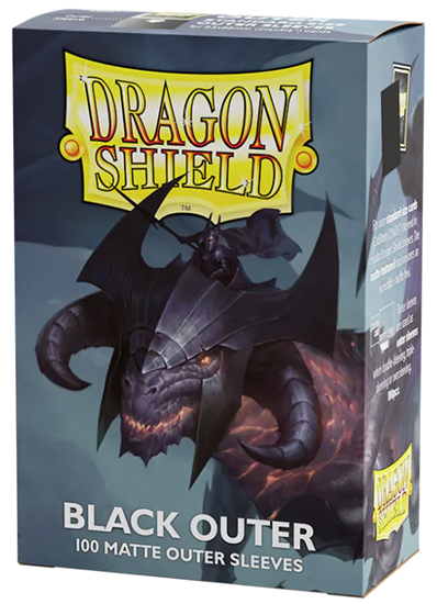 Dragon Shield Sleeve Outer Standard Size 100pcs &quot;Matte Black&quot;
