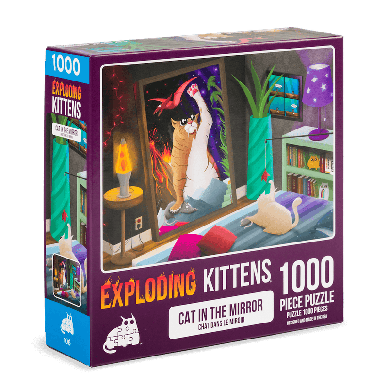 EXPLODING KITTENS 1000 Piece Puzzle "Cat in the Mirror"
