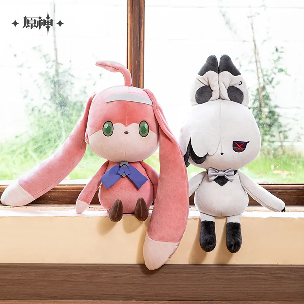 miHoYo Genshin Impact House of the Hearth Rabbit Arlecchino & Clervie Plushie / Keychain