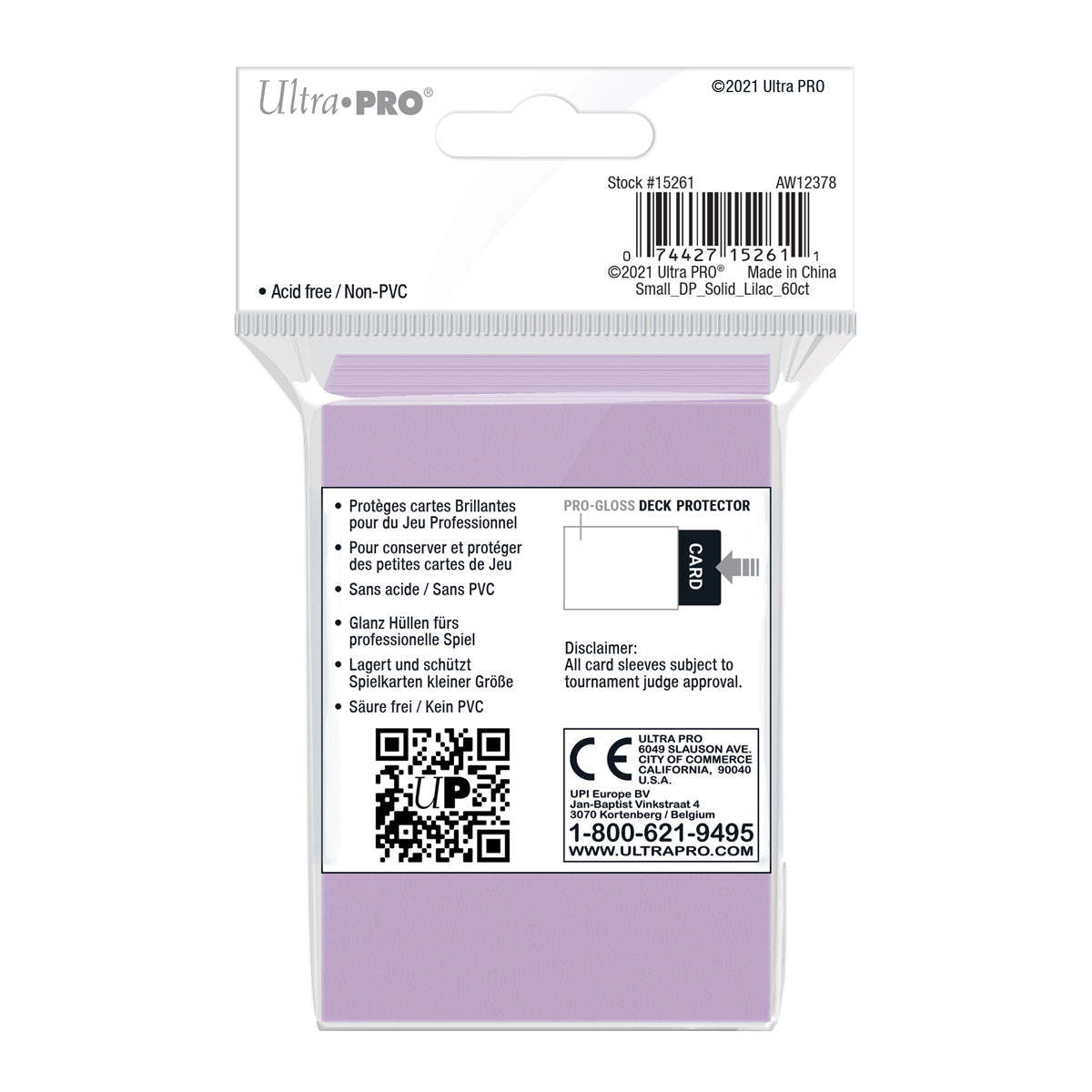 Ultra PRO Card Sleeve Solid Colour Small 60ct - Lilac