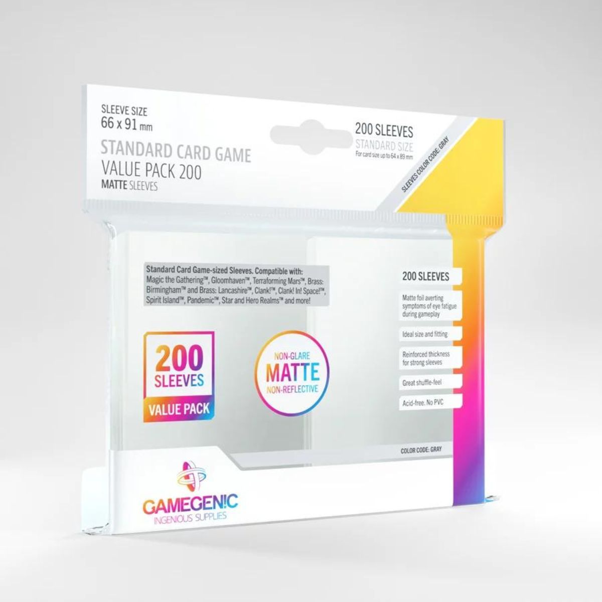 Gamegenic Sleeve Standard Card Game “Value Pack 200 ~ Matte Sleeve”